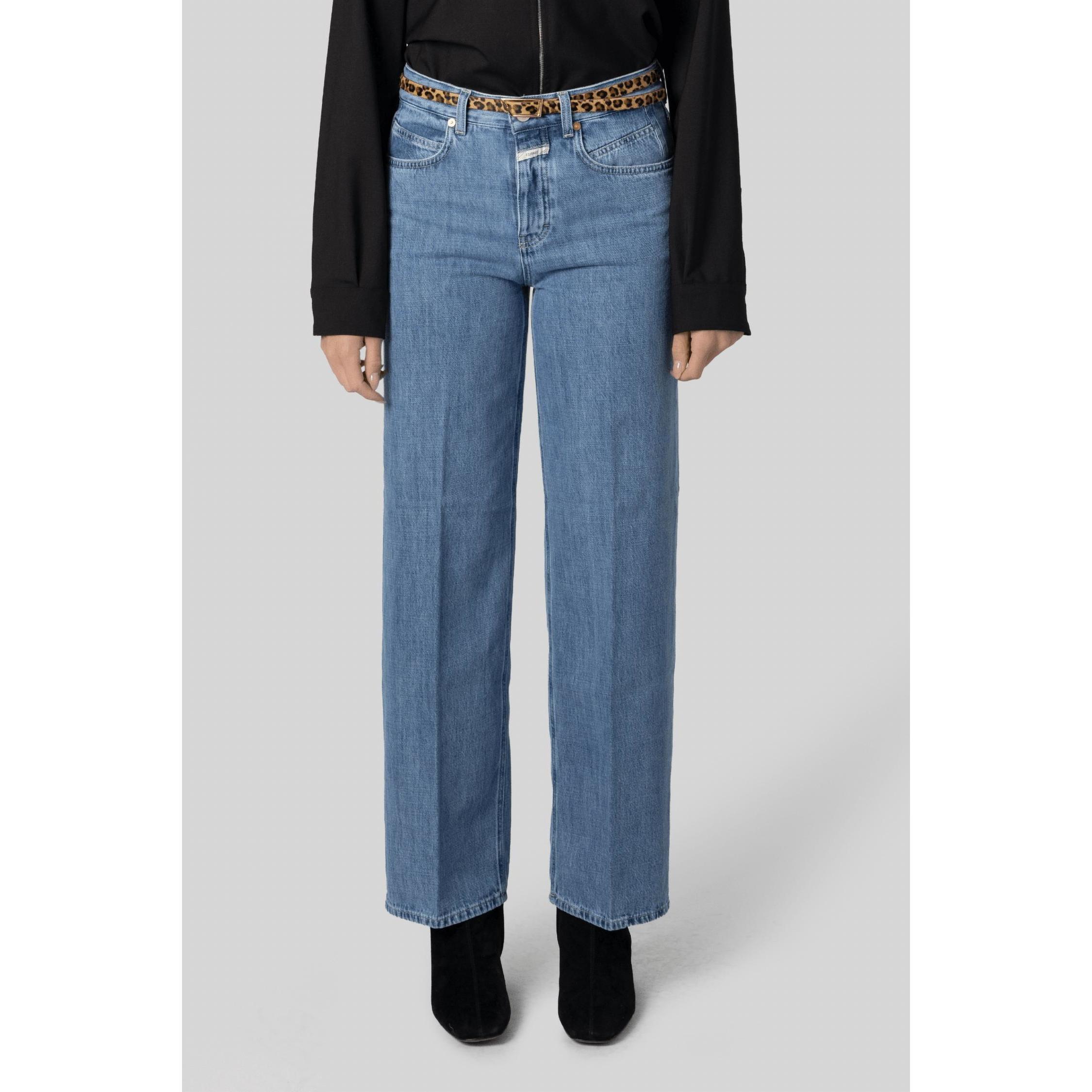 New Closed Nikka Wide Leg Jean In Mid Blue